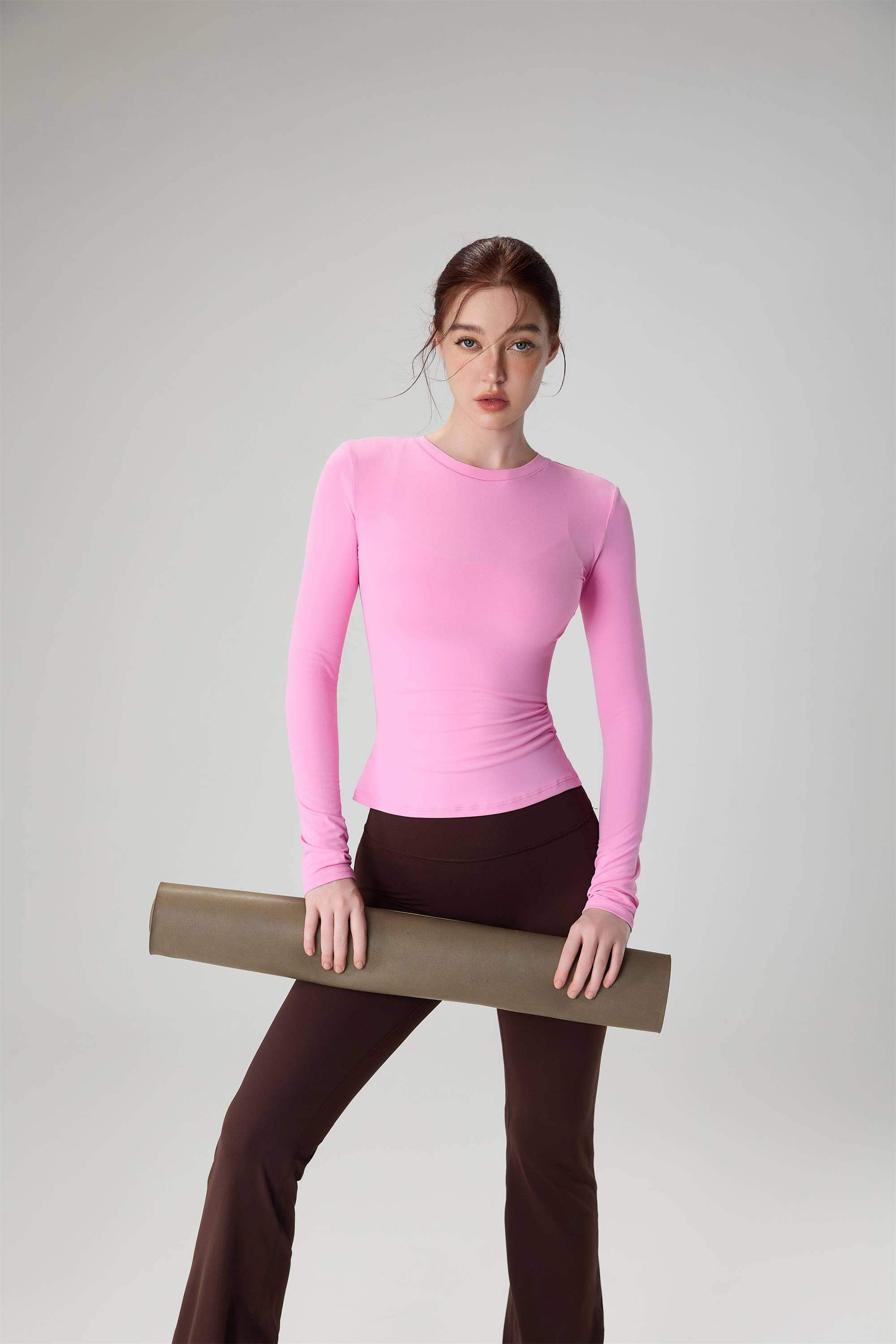 Fitted Crewneck Yoga Sports Top
