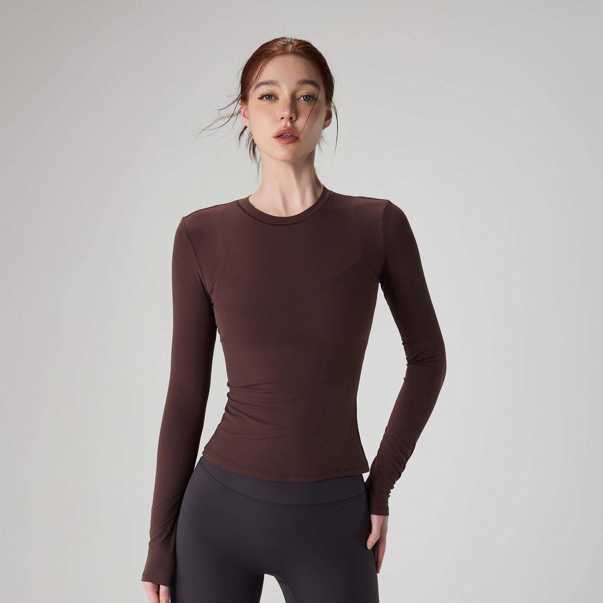 Fitted Crewneck Yoga Sports Top
