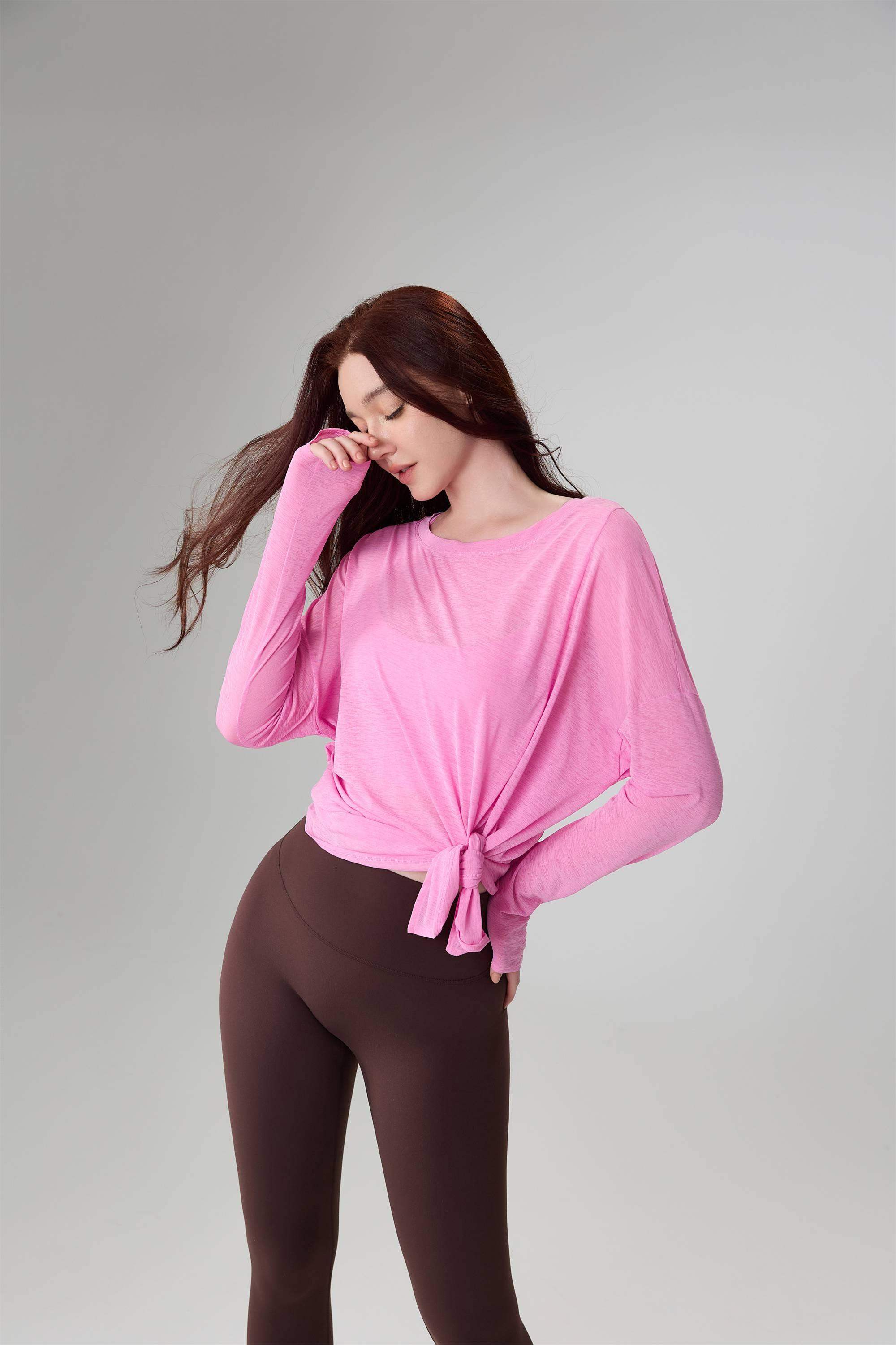 Loose-Fit Breathable Slub Yarn Sports Top