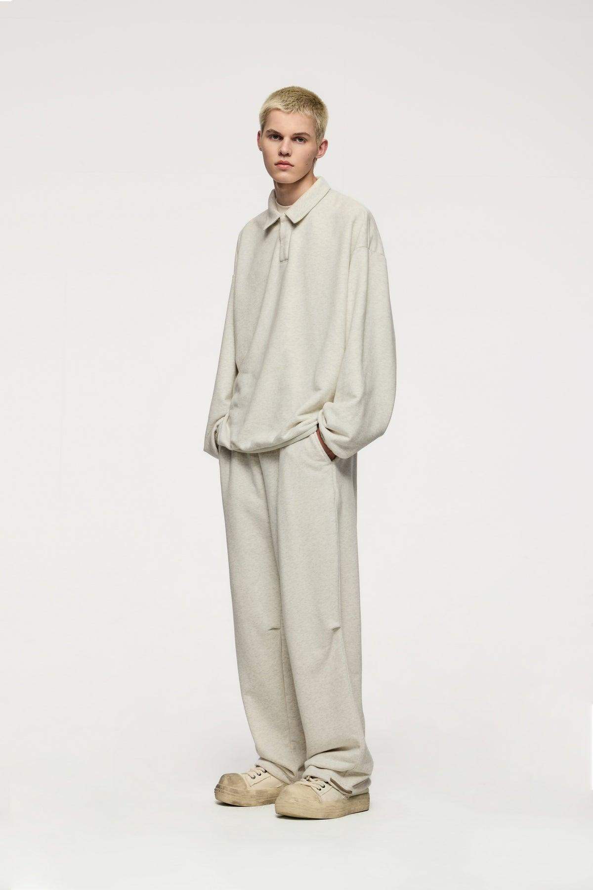 Fleece Pullover with Collared Neck
