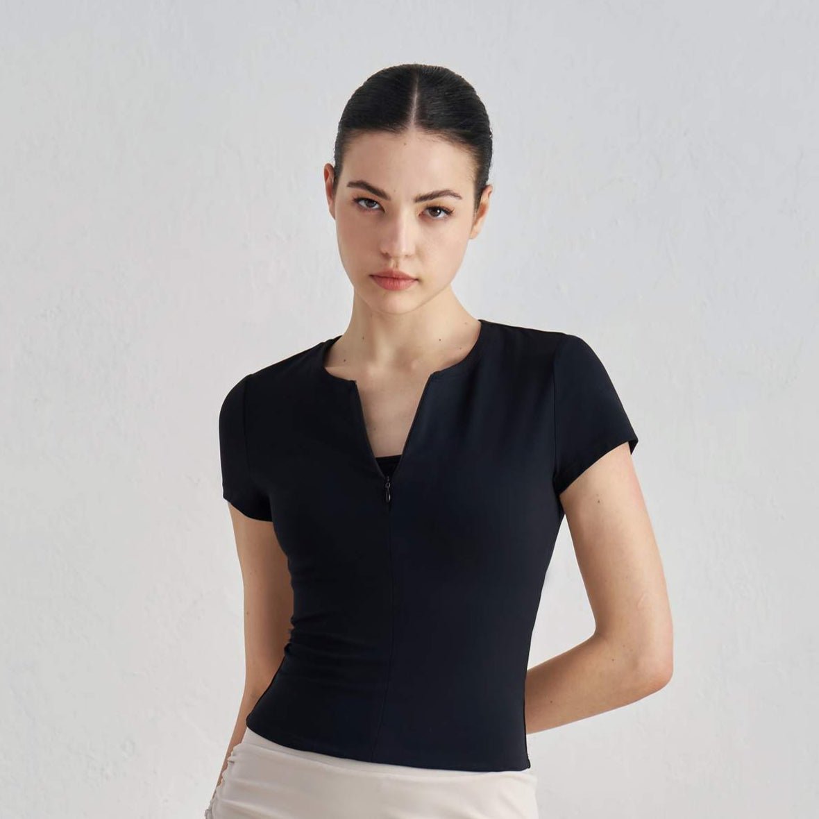 Sleek & Sculpted Short-Sleeve Yoga Top