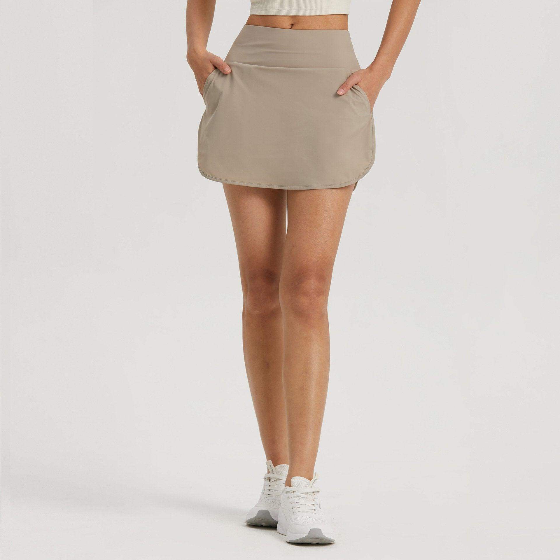 High-Waist Tennis Skirt Outdoor Fitness Yoga Shorts