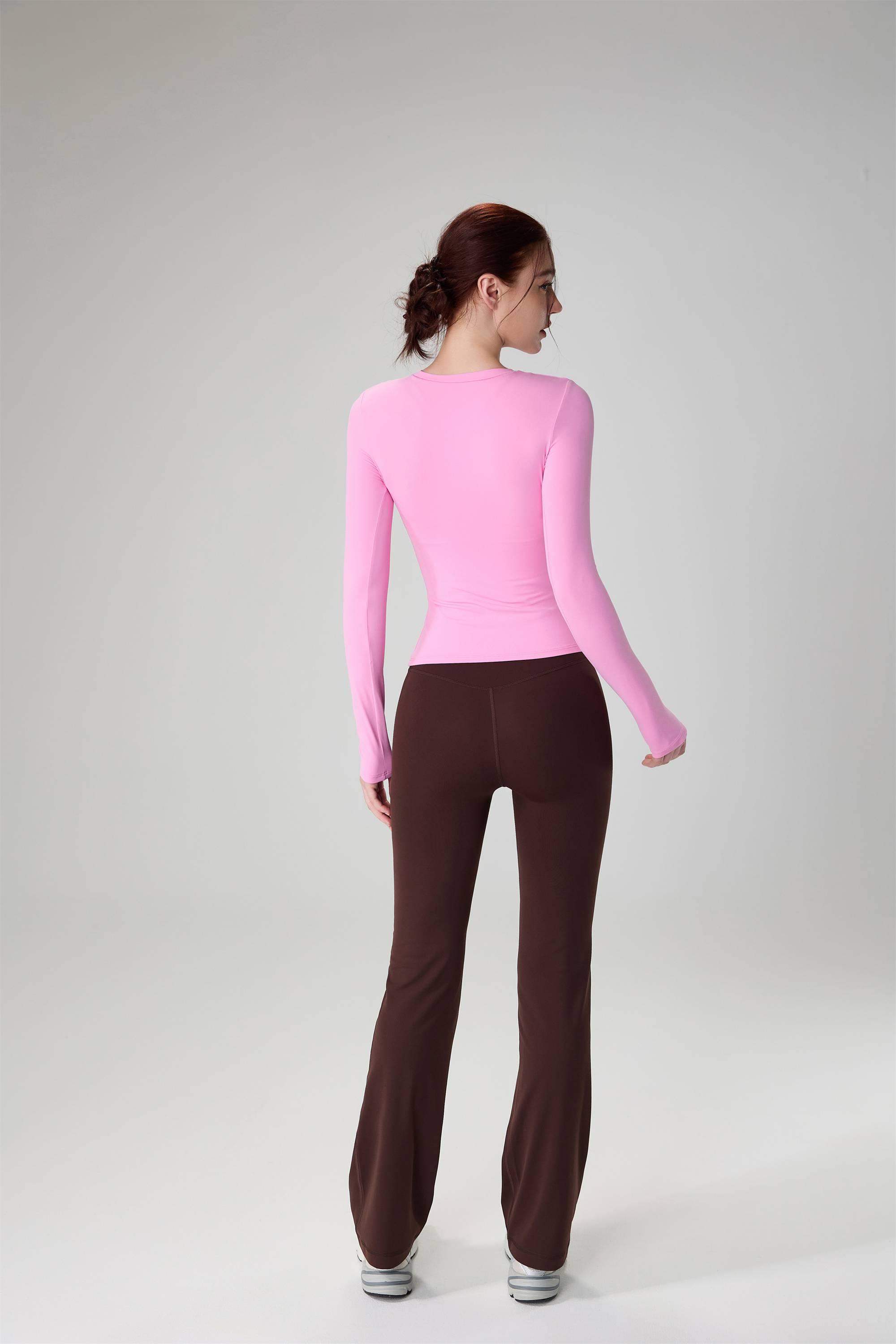 Fitted Crewneck Yoga Sports Top