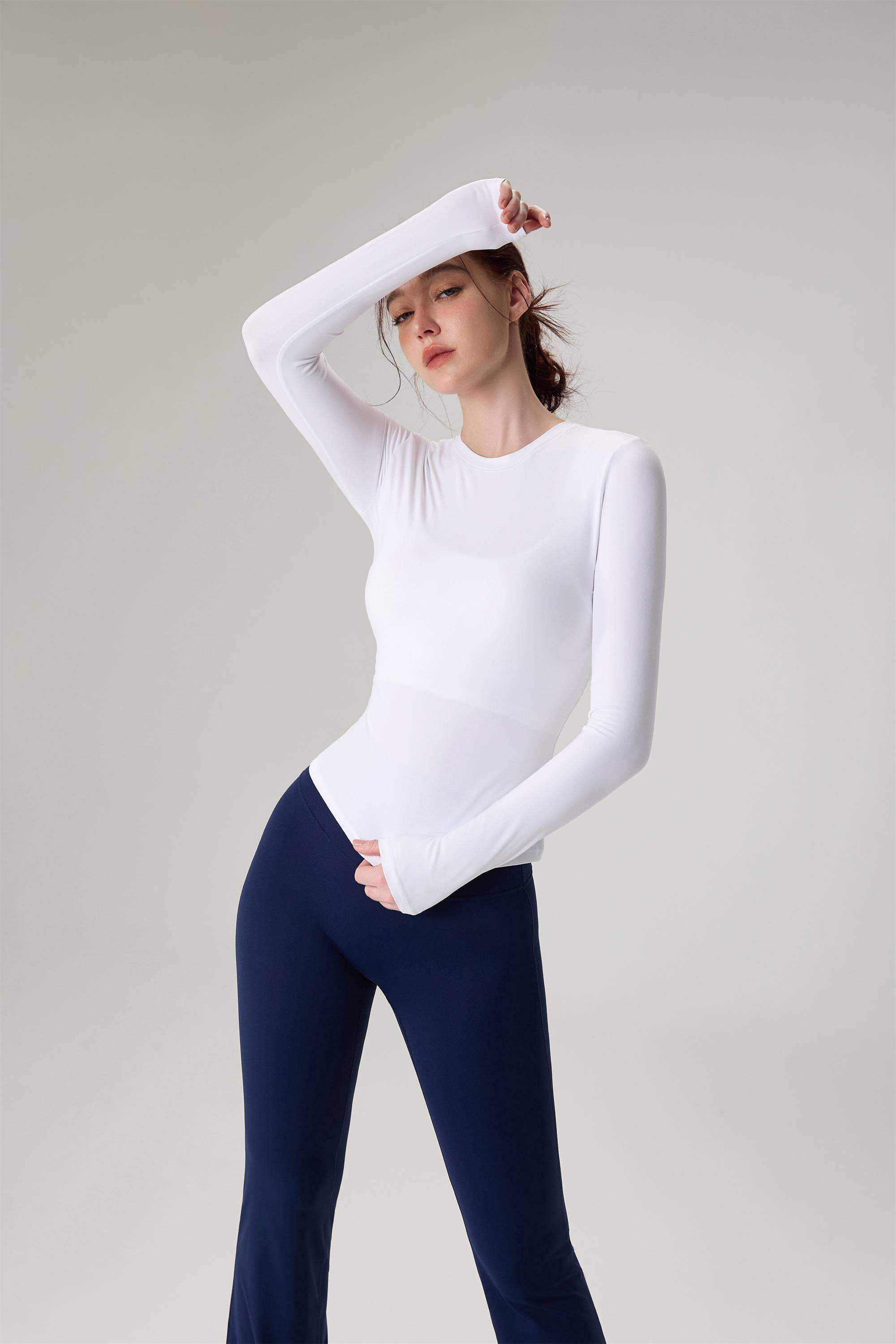 Fitted Crewneck Yoga Sports Top