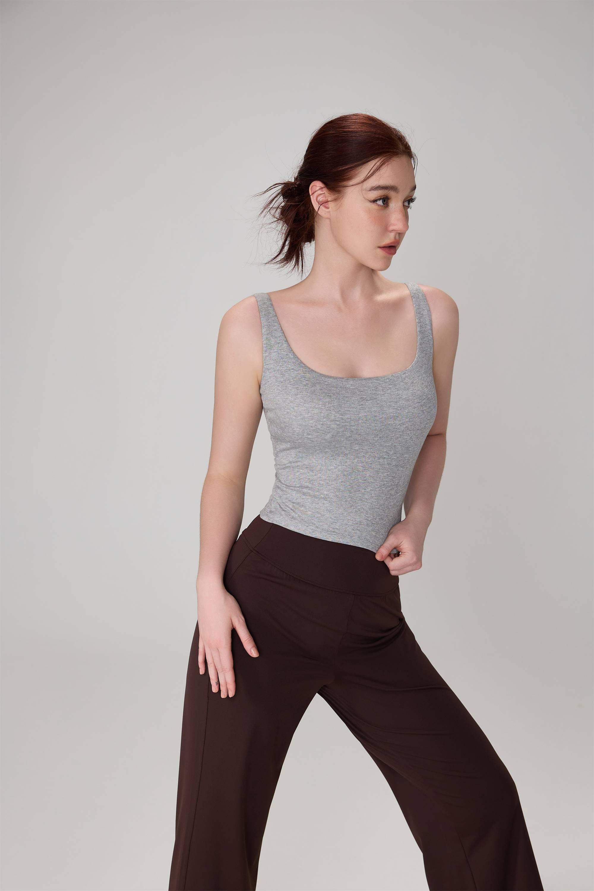 Modal Wide-Strap Yoga Tank Top