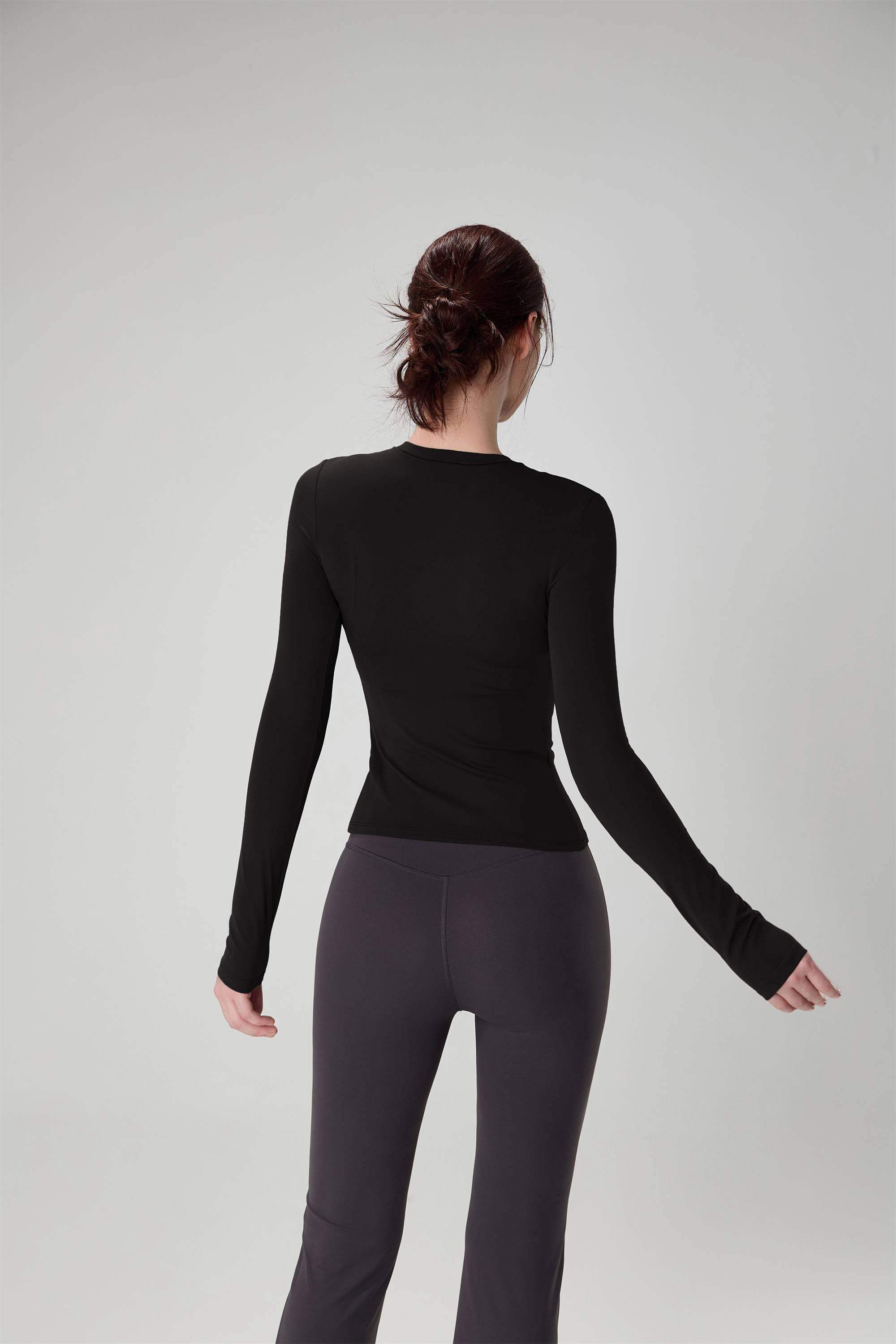 Fitted Crewneck Yoga Sports Top