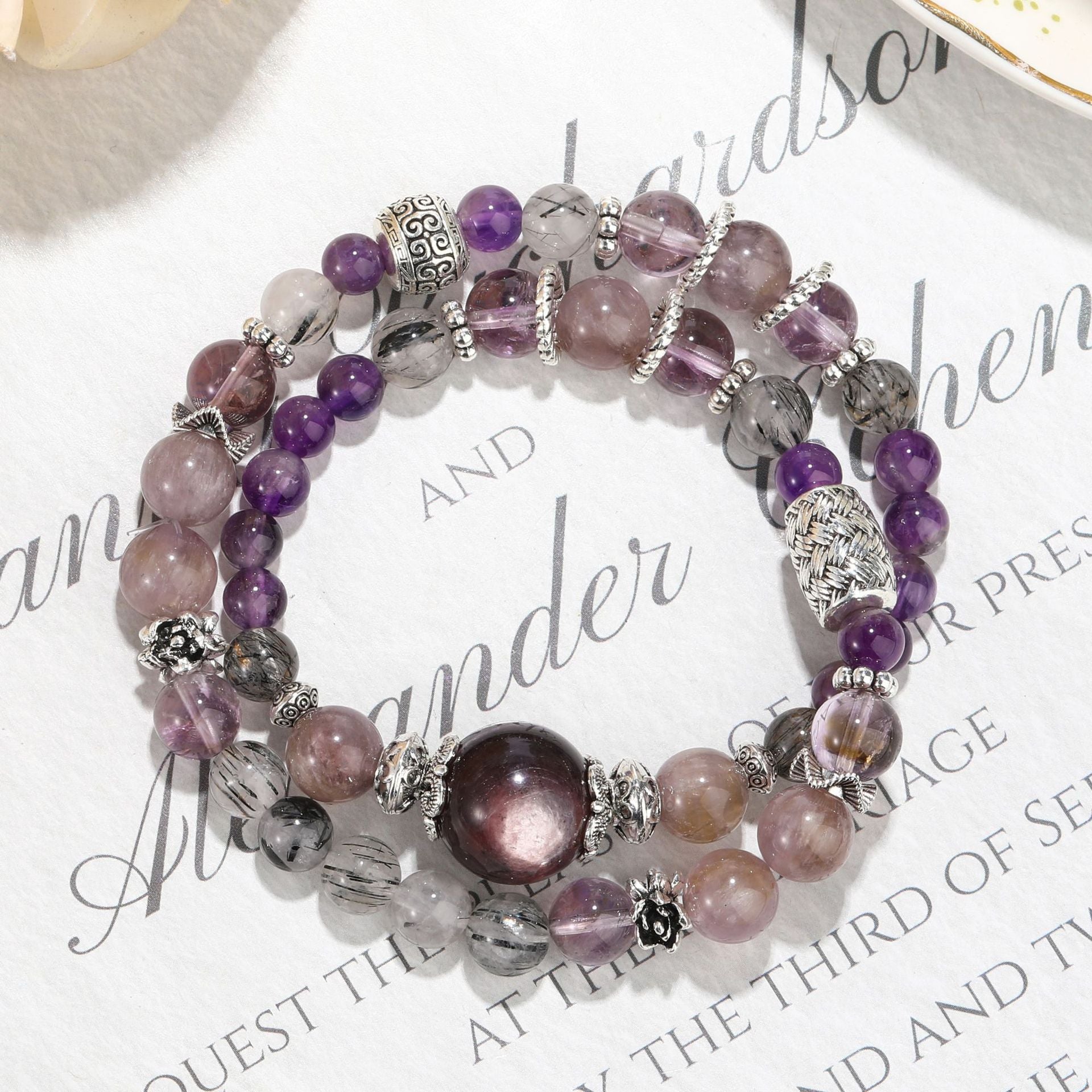 Natural amethyst bracelet, Crystal bracelet, Healing Crystal, Energy Crystal