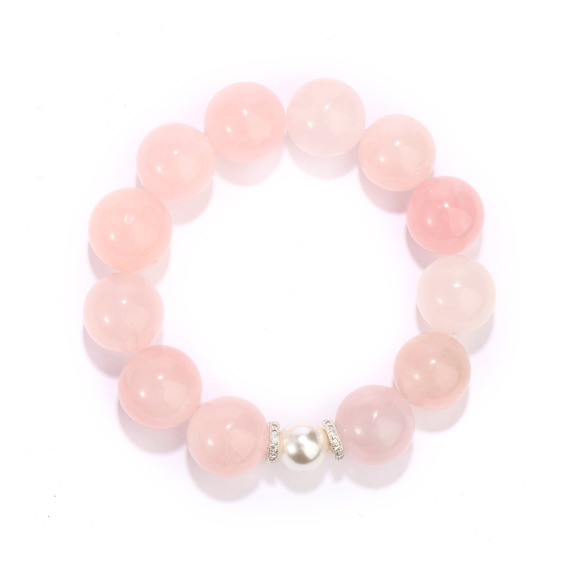 Peach pink Crystal bracelet, Crystal bracelet, Healing Crystal, Energy Crystal