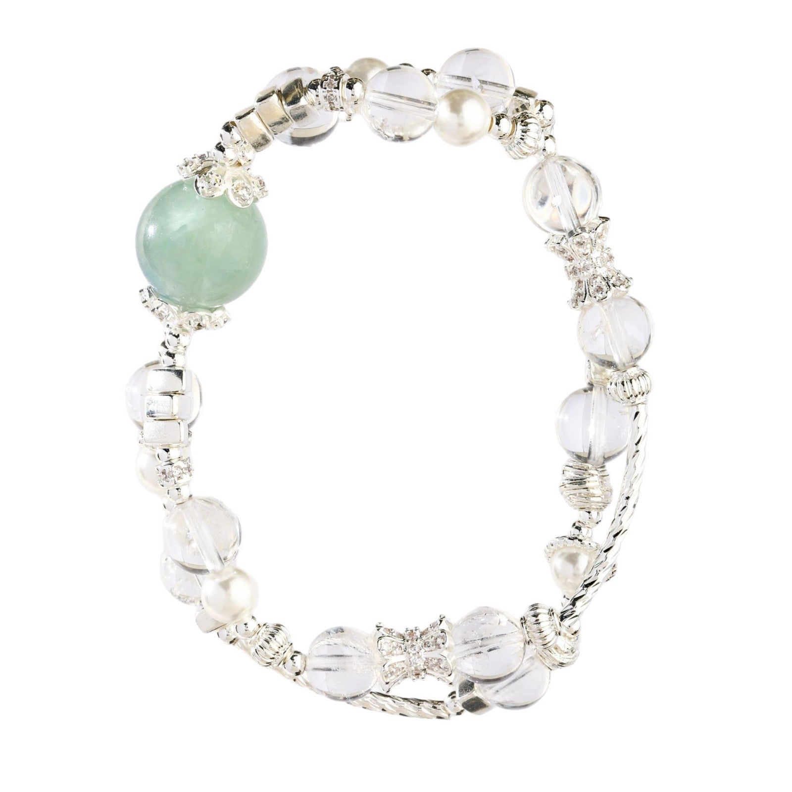 Natural green fluorite Crystal, Crystal bracelet, Healing Crystal, Energy Crystal