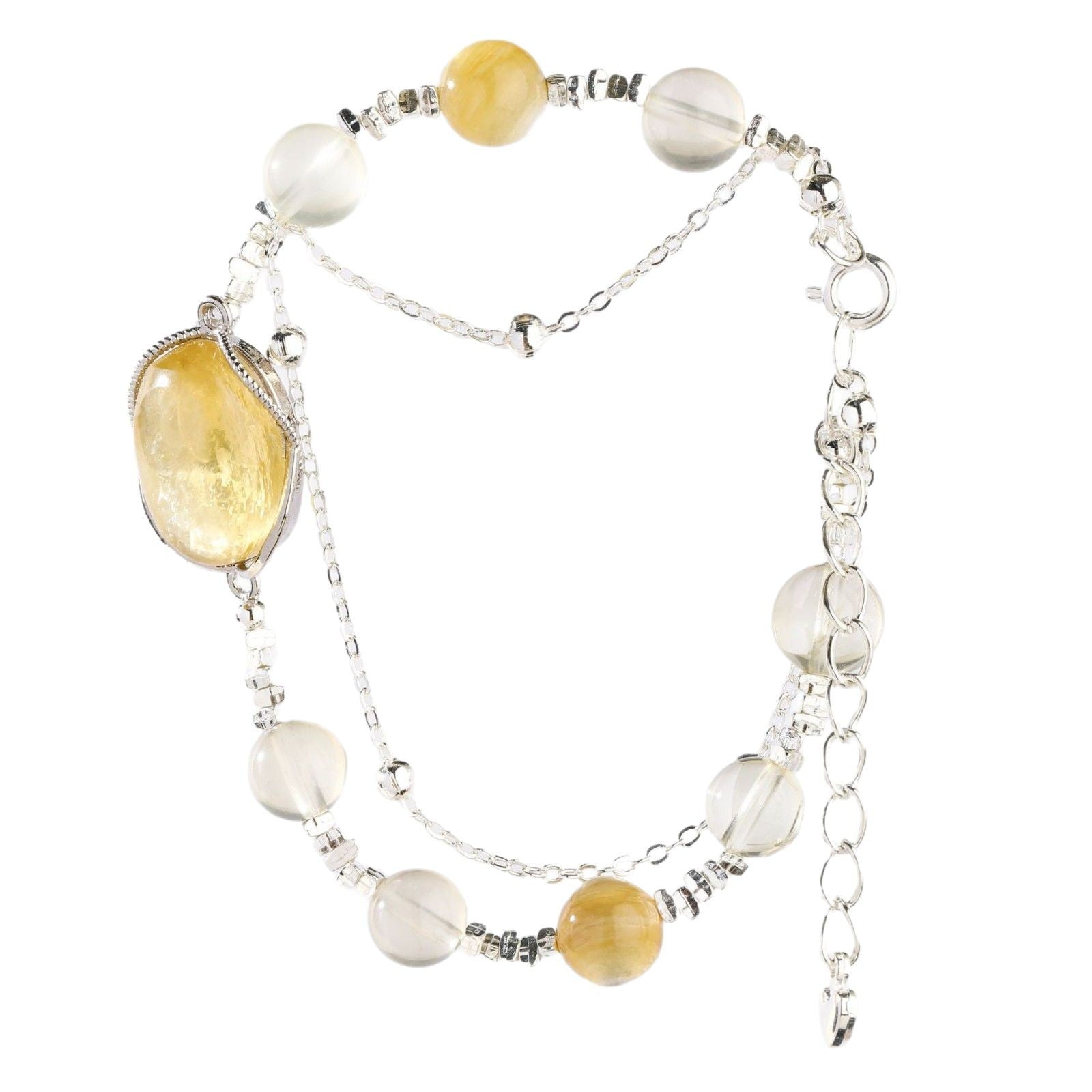 Natural yellow Crystal, Crystal bracelet, Healing Crystal, Energy Crystal
