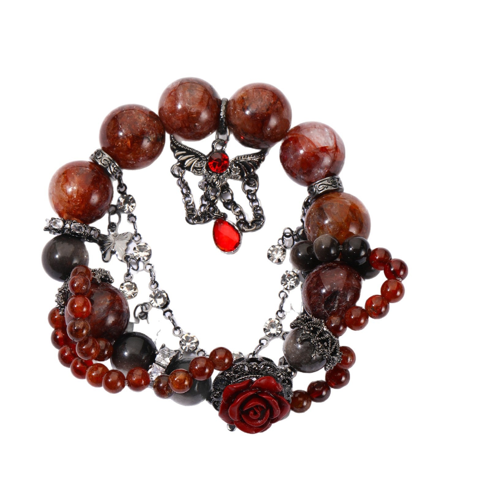 Gothic rose Crystal bracelet, Crystal bracelet, Healing Crystal, Energy Crystal
