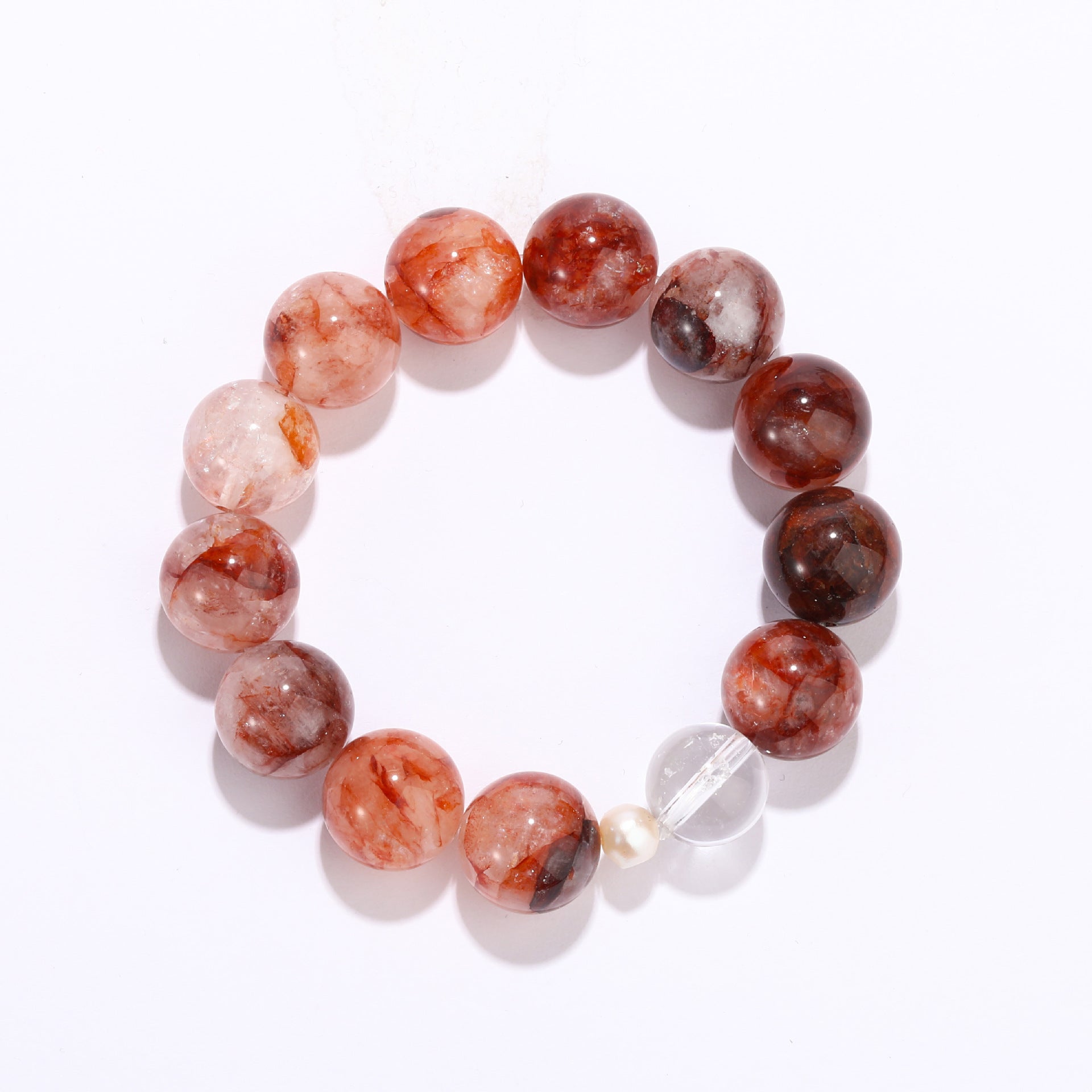 White Crystal pearl bracelet, Crystal bracelet, Healing Crystal, Energy Crystal