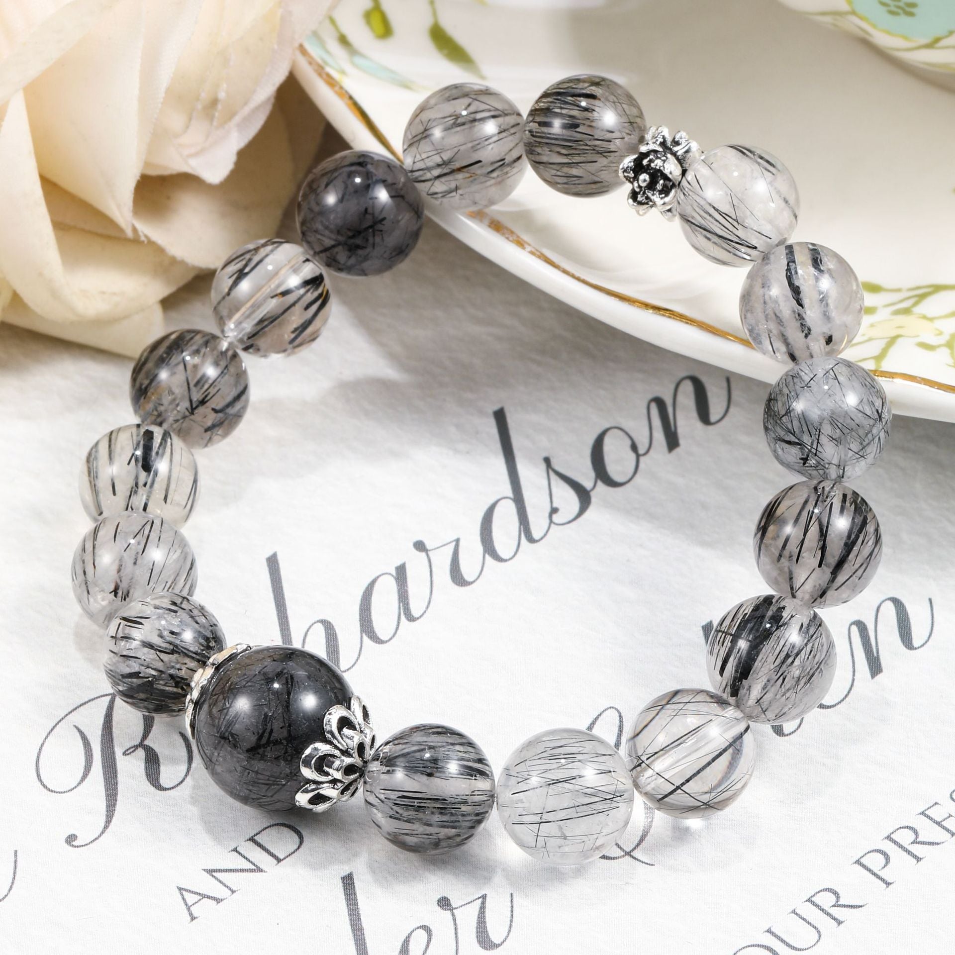 Natural black hair Crystal bracelet, wealth-attracting bracelet, Crystal bracelet, Healing Crystal, Energy Crystal