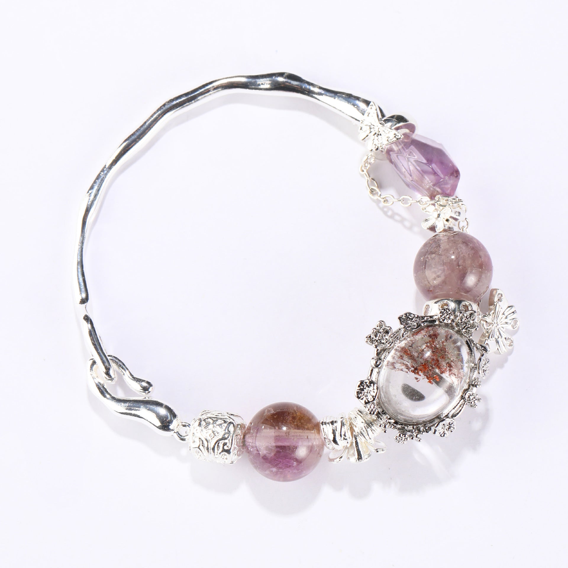 Natural amethyst bracelet, Four Seasons Ghost, Crystal bracelet, Healing Crystal, Energy Crystal