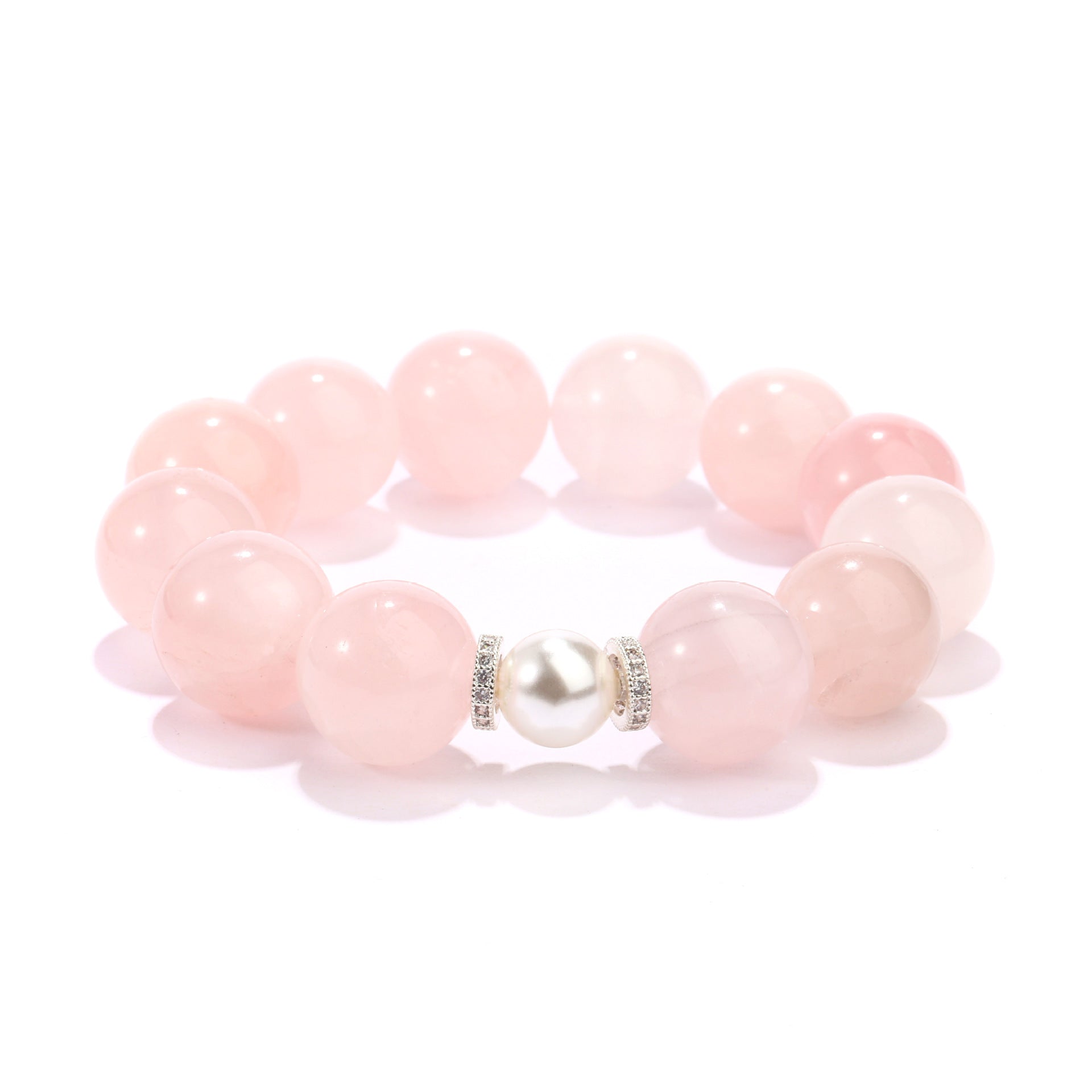 Peach pink Crystal bracelet, Crystal bracelet, Healing Crystal, Energy Crystal