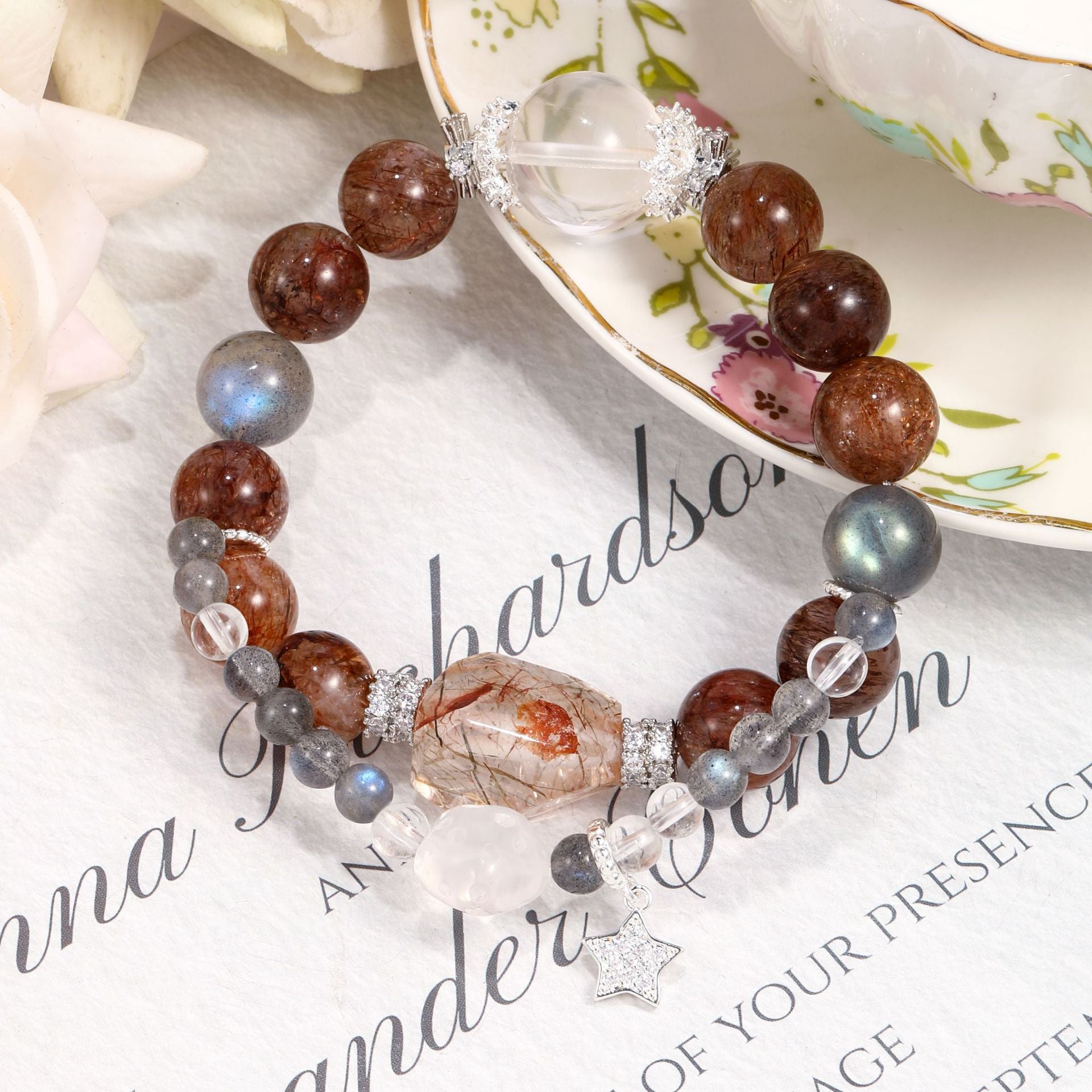 Natural black gold Crystal, Crystal bracelet, Healing Crystal, Energy Crystal