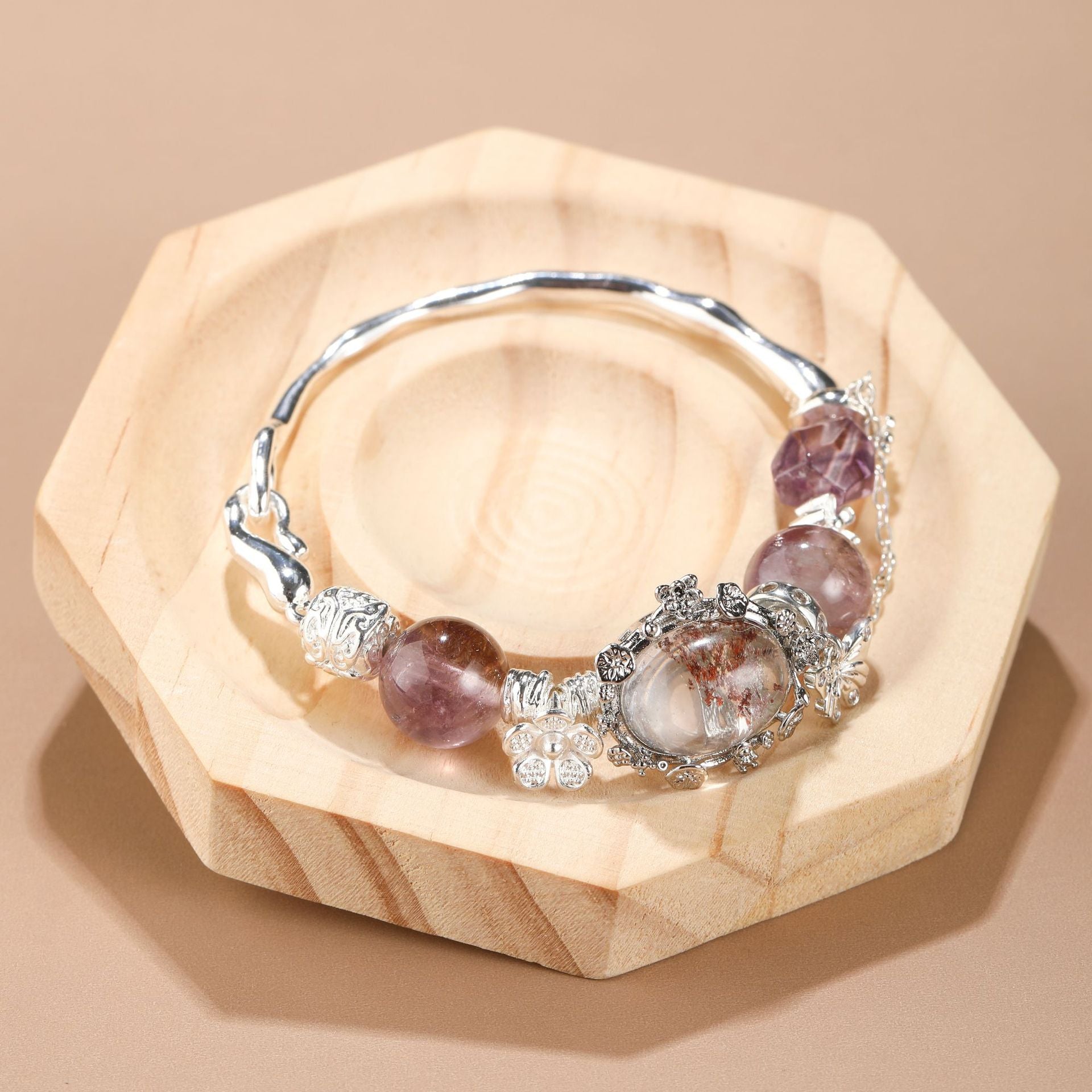 Natural amethyst bracelet, Four Seasons Ghost, Crystal bracelet, Healing Crystal, Energy Crystal