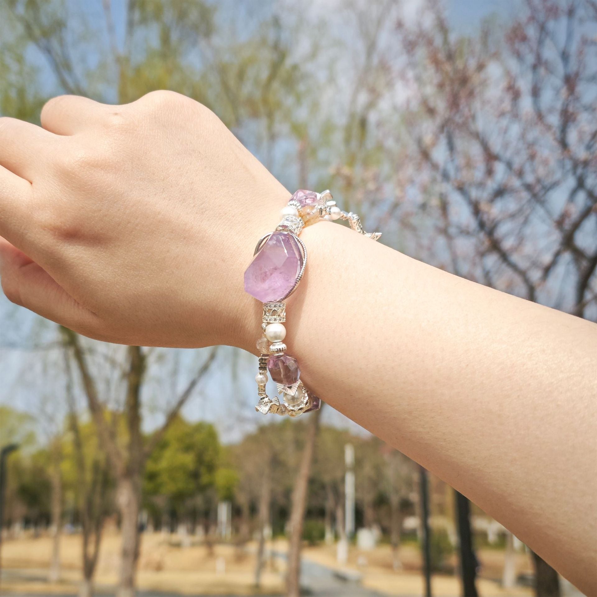Natural yellow Crystal bracelet, Crystal bracelet, Healing Crystal, Energy Crystal