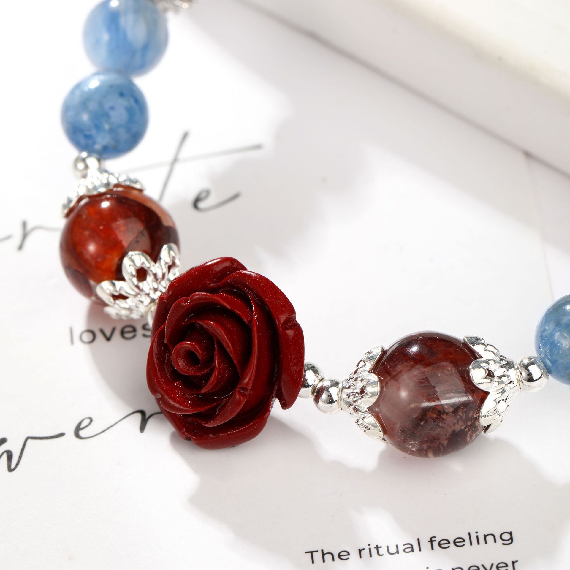 Natural blue Crystal bracelet, Crystal bracelet, Healing Crystal, Energy Crysta