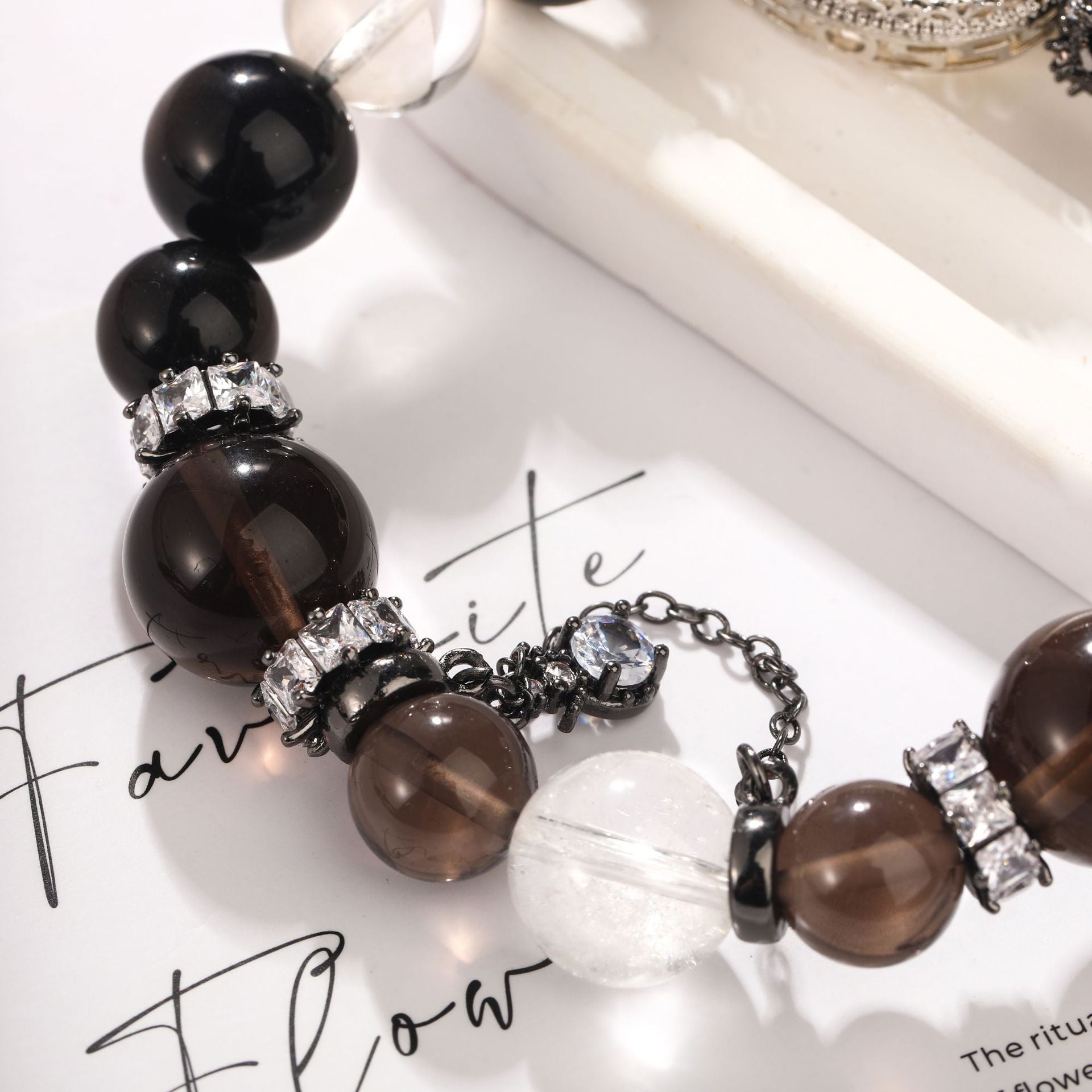 Natural tea Crystal, Crystal bracelet, Healing Crystal, Energy Crystal