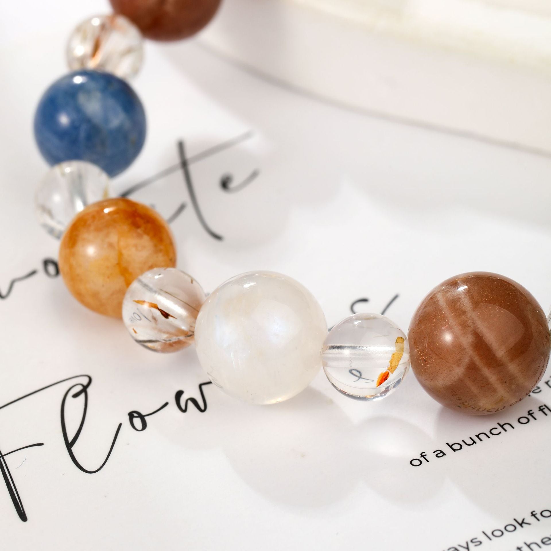 Seven-color Sunshine Crystal bracelet, Crystal bracelet, Healing Crystal, Energy Crystal