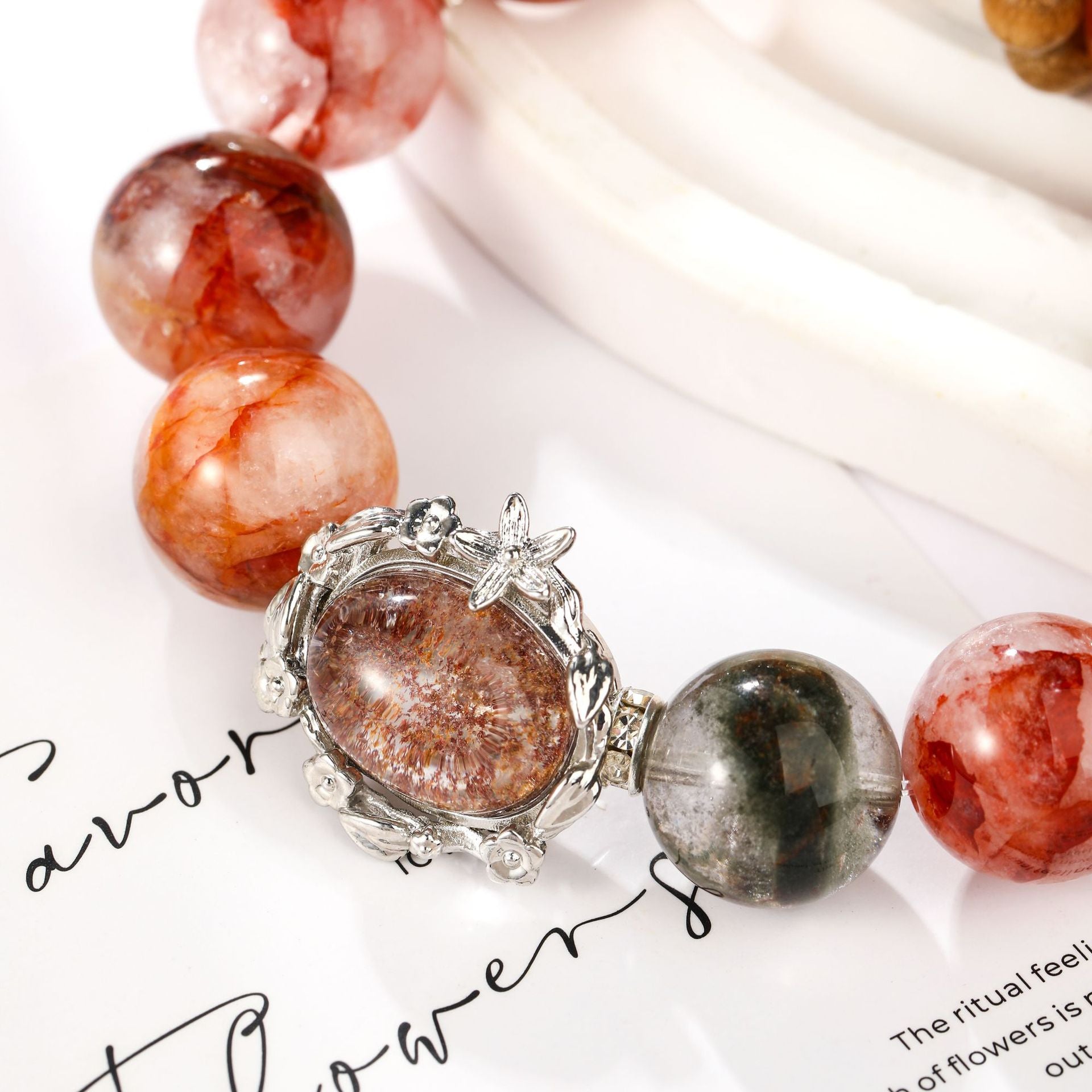 Natural white Crystal, Crystal bracelet, Healing Crystal, Energy Crystal