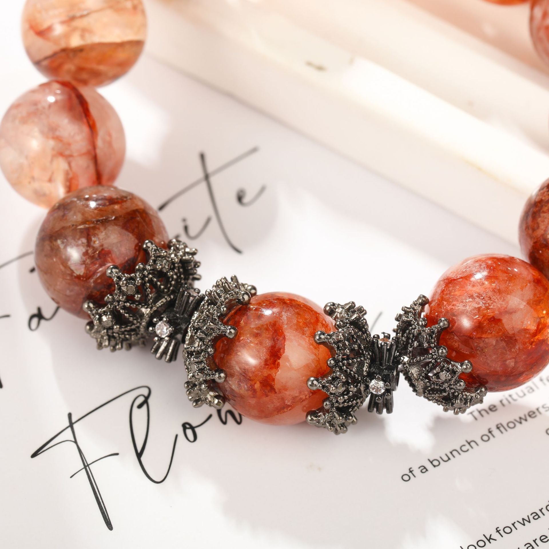 Fire Phoenix Red Crystal bracelet, Crystal bracelet, Healing Crystal, Energy Crystal