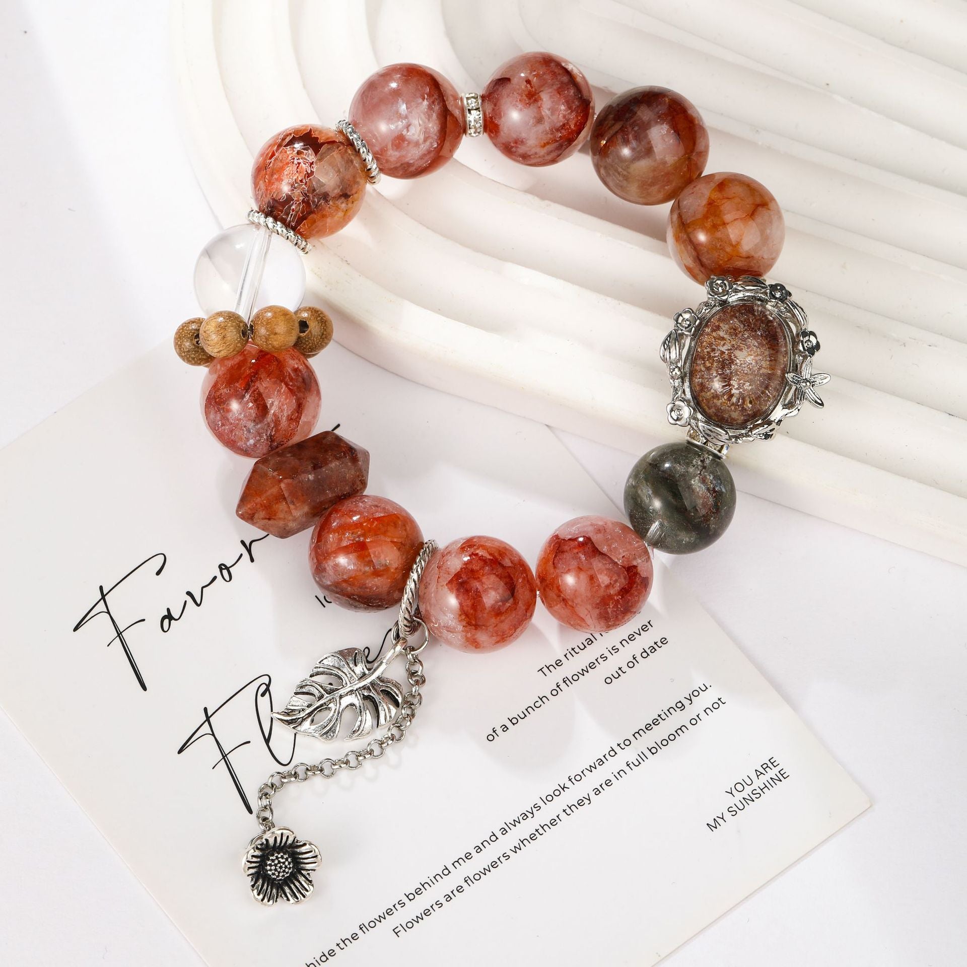 Natural white Crystal, Crystal bracelet, Healing Crystal, Energy Crystal