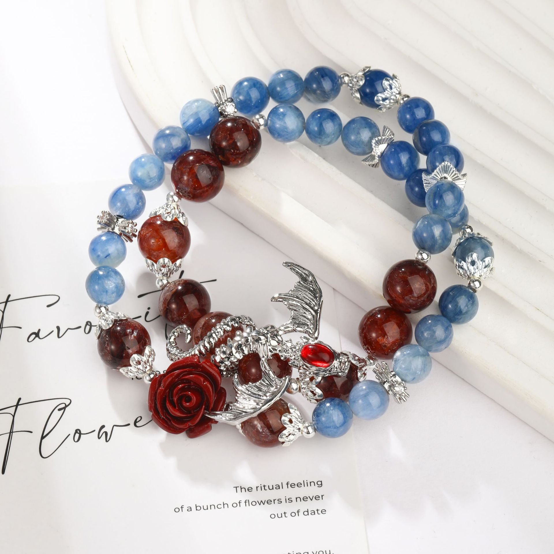 Natural blue Crystal bracelet, Crystal bracelet, Healing Crystal, Energy Crysta