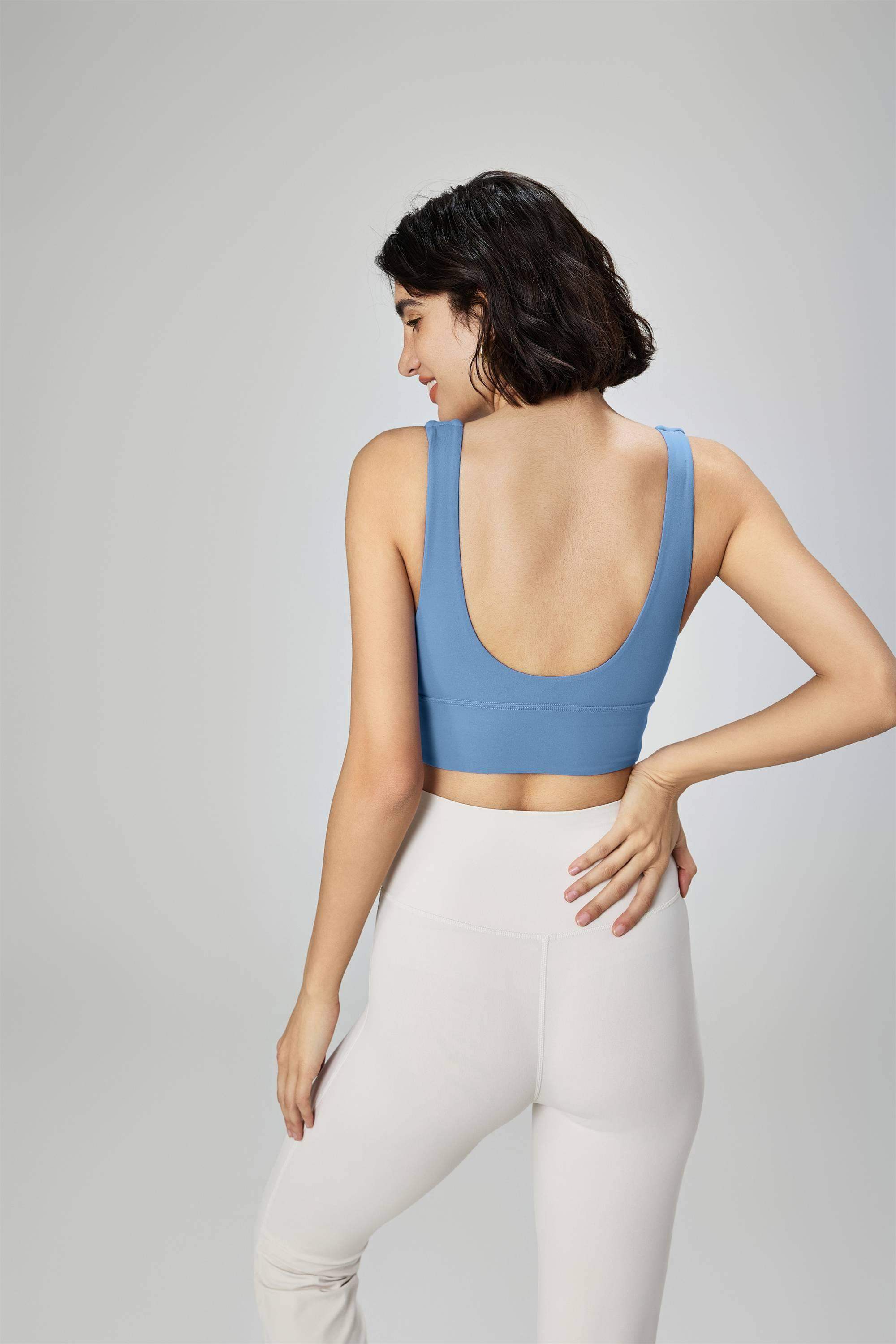 Deep V-neck Sports Bra
