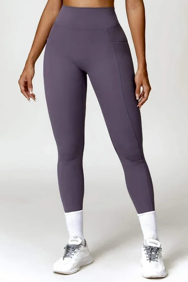 leggings purple with pocket
